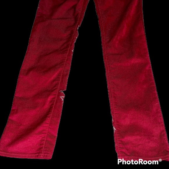 Rock & Republic Poison Apple Red Berlin Skinny Corduroy Pants Size 6 - Picture 14 of 16
